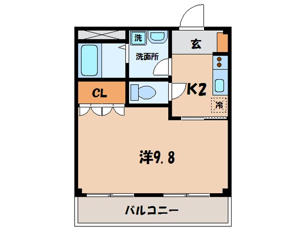 中畑小学校北 徒歩10分 2階の物件間取画像